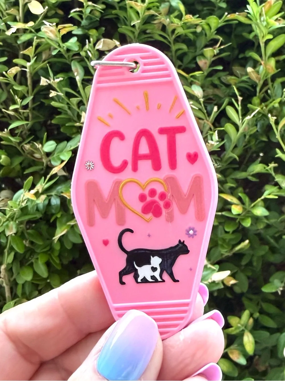 Vintage style motel key 3.5” keychain cat-themed gift idea - Picture 1 of 1